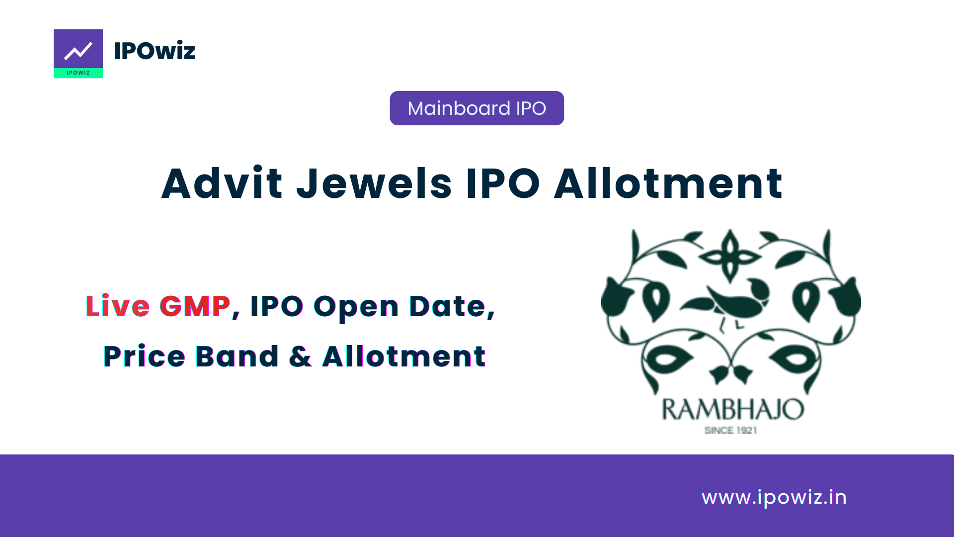 Advit Jewels IPO Allotment Status Today, GMP & Listing Date 2026