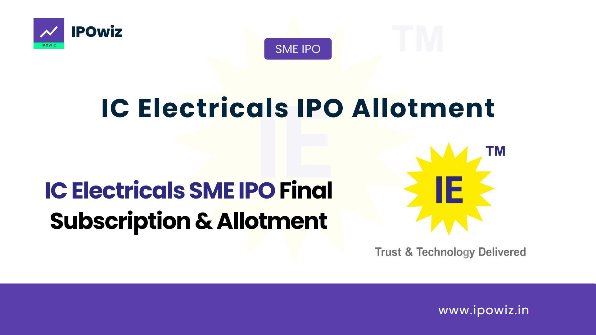 IC Electricals IPO Allotment Status Today, GMP & Subscription