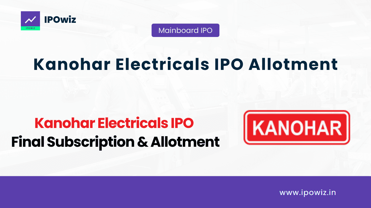 Kanohar Electricals IPO Allotment Status 2026: Check GMP, Subscription & Listing Date