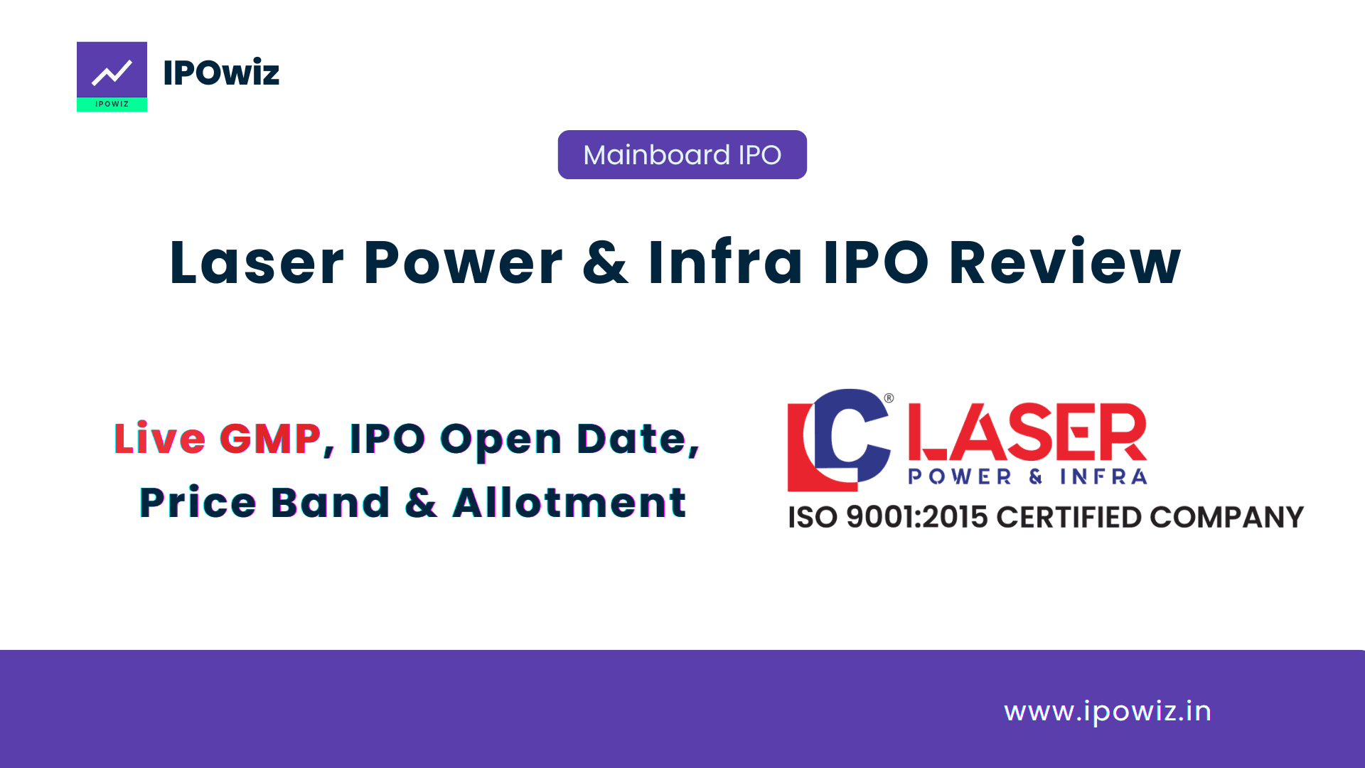 Laser Power & Infra IPO GMP Today, Review, Price Band & Allotment