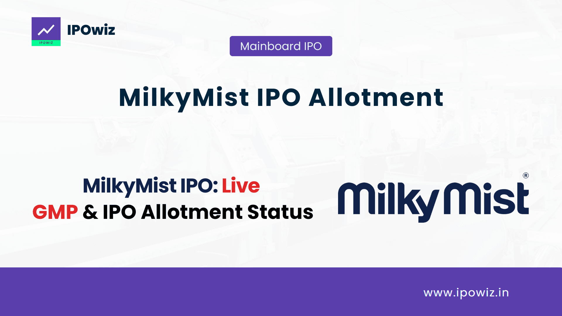 Milky Mist IPO Allotment Status, GMP, Listing Date 2026