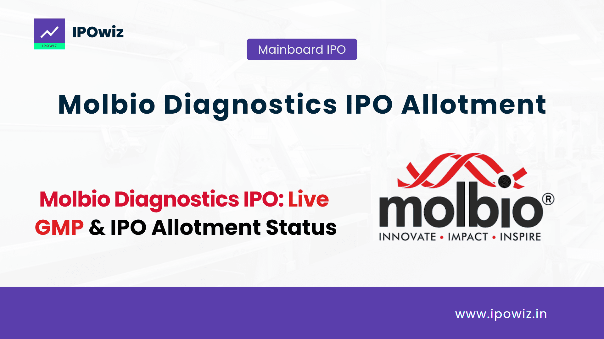 Molbio Diagnostics IPO Allotment Status Live: Check Your Allotment