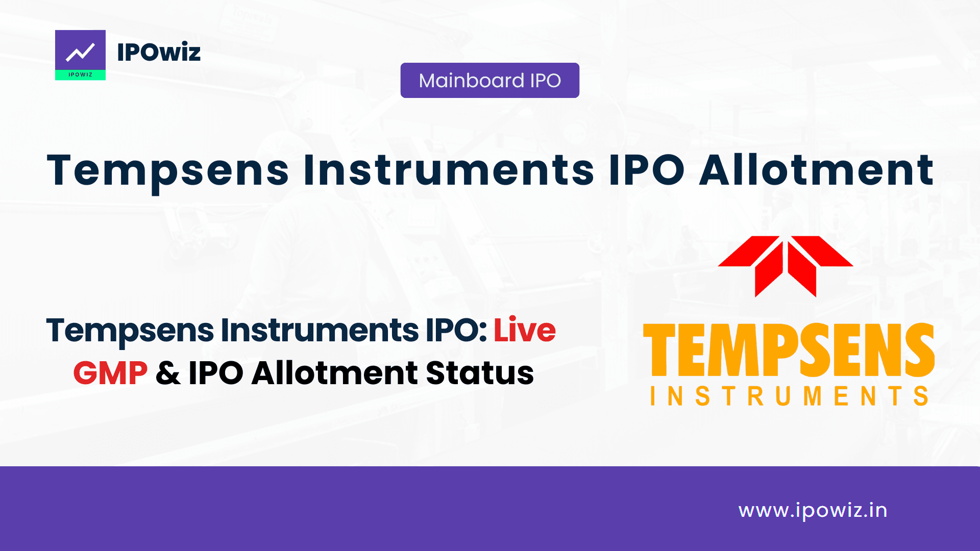 Tempsens IPO Allotment Status: Live GMP Today & Allotment Chances