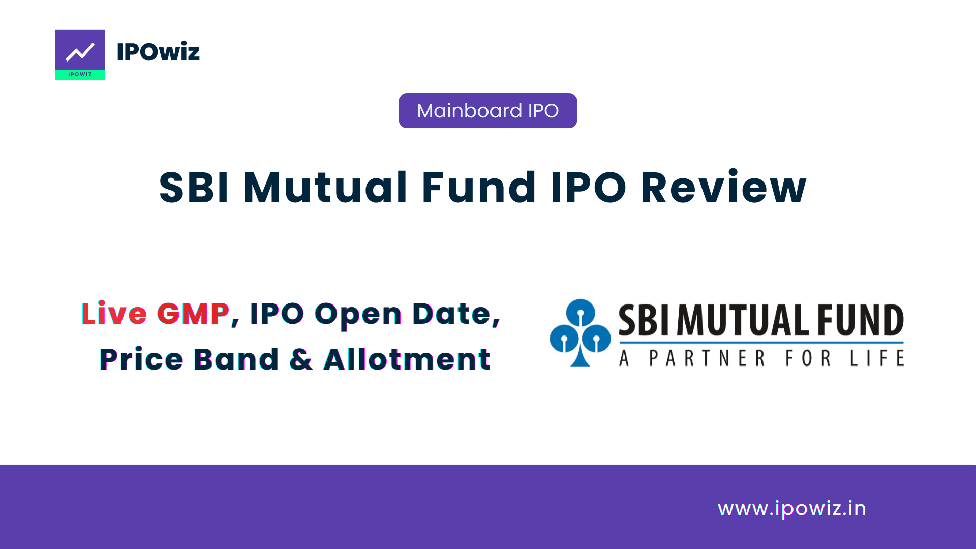 SBI Mutual Fund IPO GMP Today, Price Band, Dates & Review